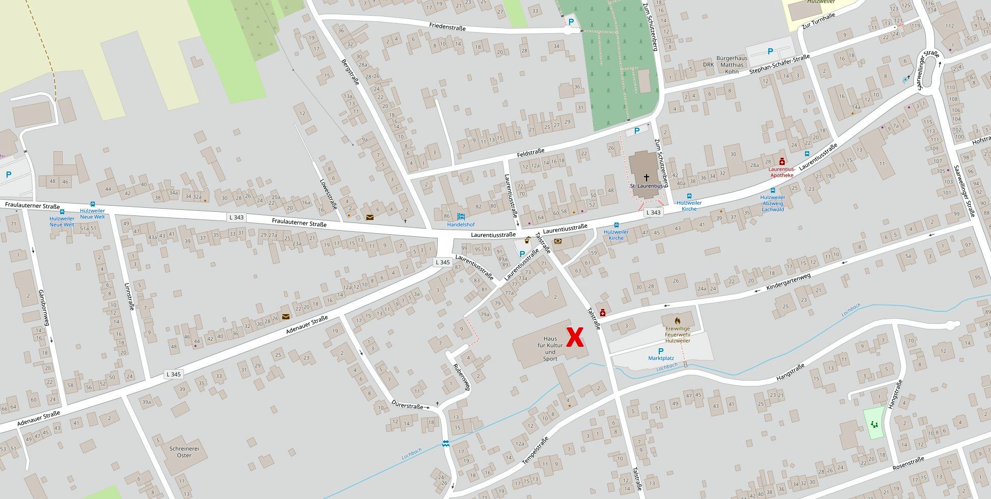 Karte H&uuml;lzweiler